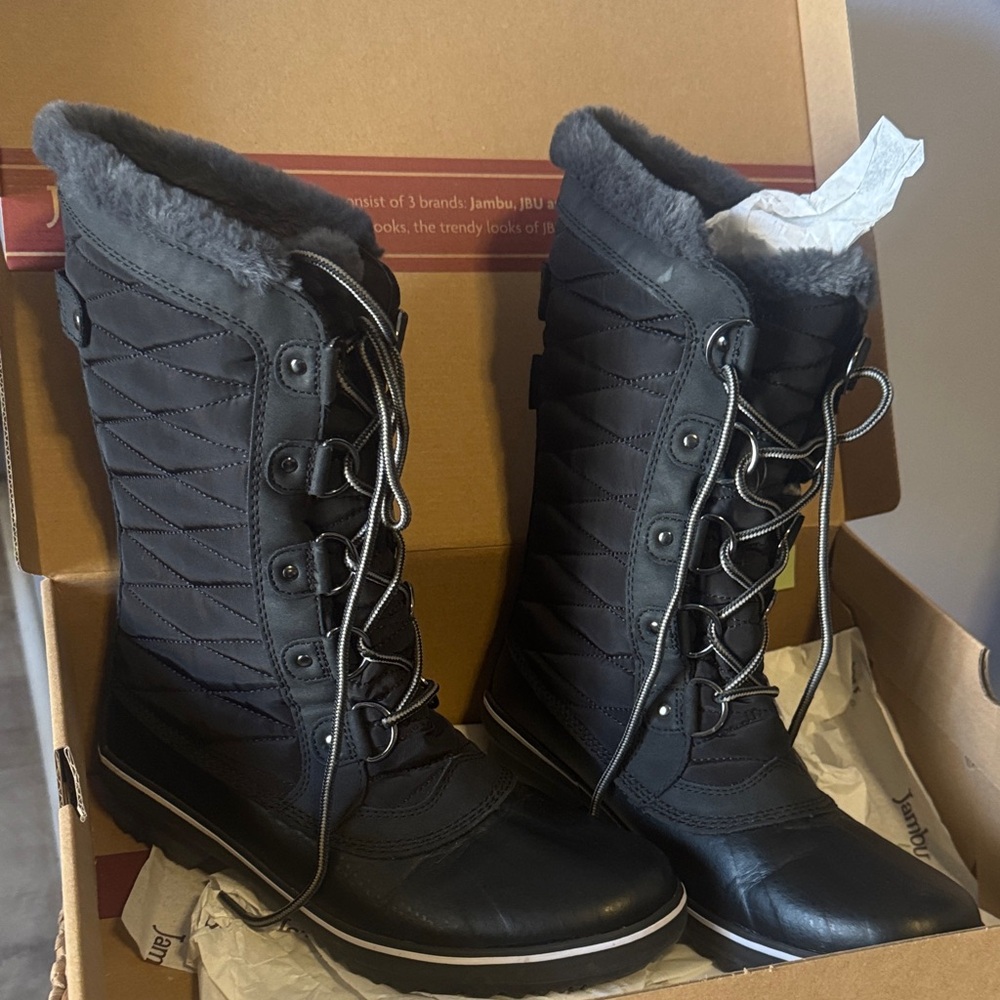 JBU Black Quilted Winter Boots
